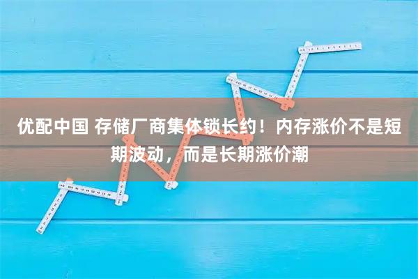 优配中国 存储厂商集体锁长约！内存涨价不是短期波动，而是长期涨价潮