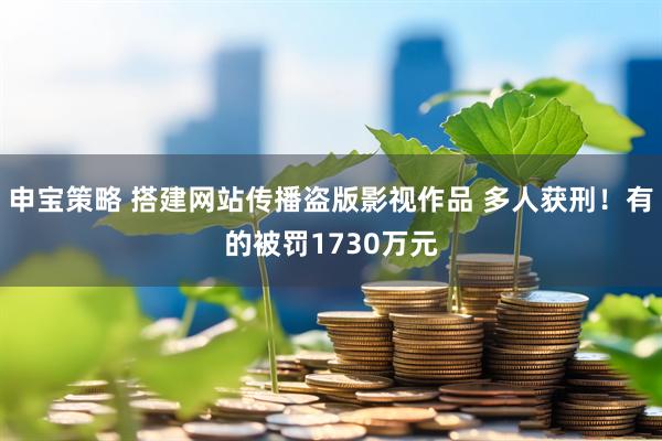 申宝策略 搭建网站传播盗版影视作品 多人获刑！有的被罚1730万元